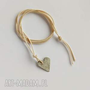serduszko wisiorek, alpaka sznurek, serce