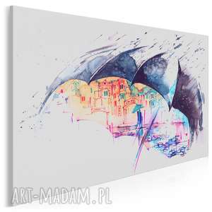 obraz na płótnie - parasol para kolorowy 120x80 cm 68501, miłość