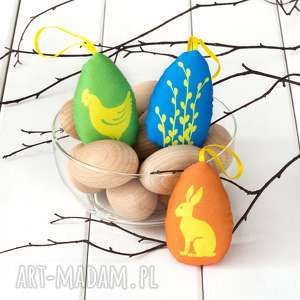 jajka wielkanocne, kolorowe pisanki z grafiką ozdoba wielkanocna, zajączek