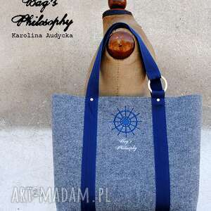 handmade torebki tote marine