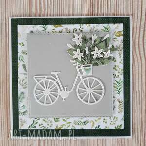 handmade scrapbooking kartki kartka z rowerem do personalizacji