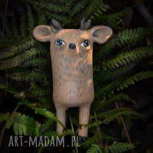 handmade upominek ceramiczna figurka jeleń