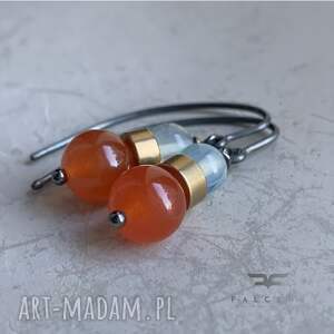 Kolczyki Oniric dzu, z opalitami, srebrne bigle