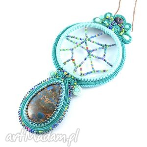 multanka wisior - łapacz snów dreamcatcher, sutasz soutache druza