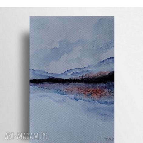 Pejzaż - akwarela 18x24 cm ręcznie malowana przez Paulinę Lebidę
