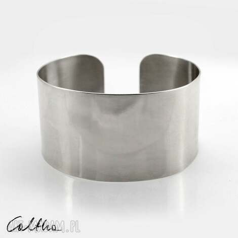 gładka - metalowa bransoleta 1900 18, regulowana bransoletka, minimalistyczna