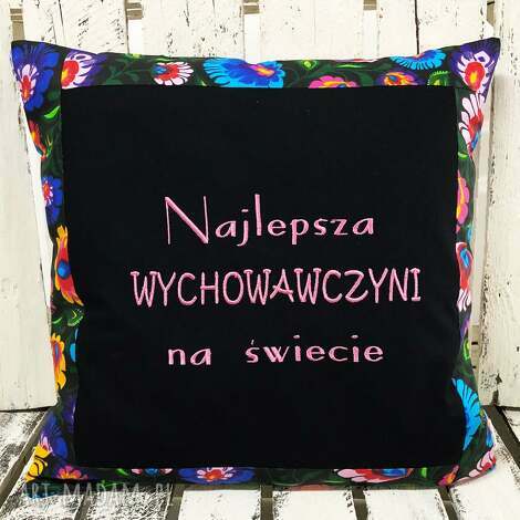 Poduszka 40x40 cm Najlepsza Wychowawczyni na świecie - prezent