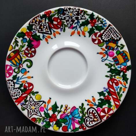 kubki świąteczna filiżanka ze spodkiem dziadek do orzechów, pod choinkę