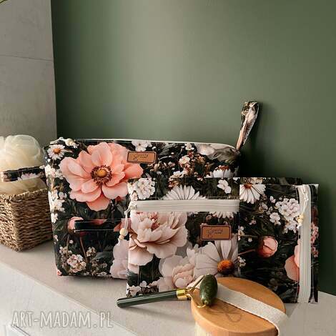 komplet 3 kosmetyczek - praktyczny prezent dla niej, dzień kobiet, organizer