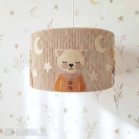 Abażur do pokoju dziecka - 5 zwierzątek handmade