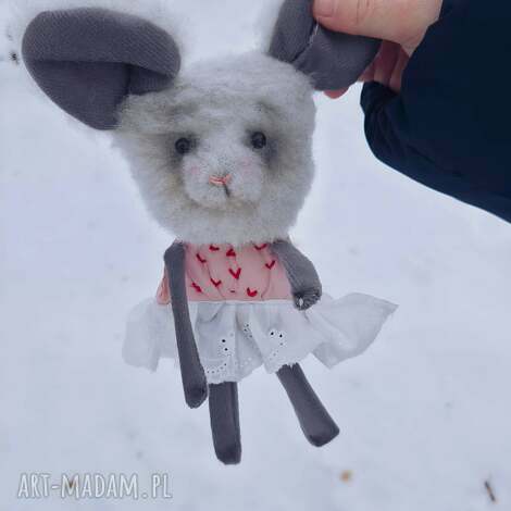 kolekcja walentynkowa dollsmazurek - myszka kieszonkowa, lalka artystyczna handmade 22 cm