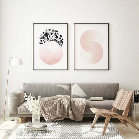 Marble & Pink - zestaw 2 plakatów 30x40 cm różowy marmur