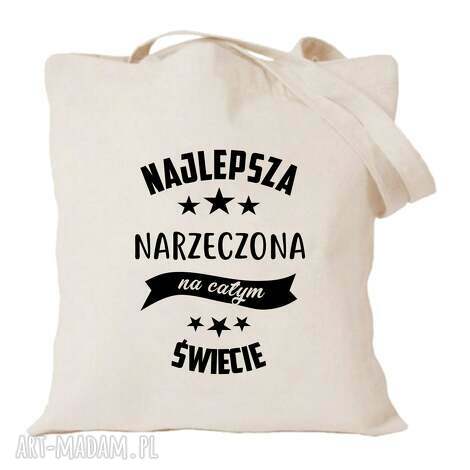 Bawełniana torba z nadrukiem dla narzeczonej - prezent na urodziny i walentynki art-Madam.pl