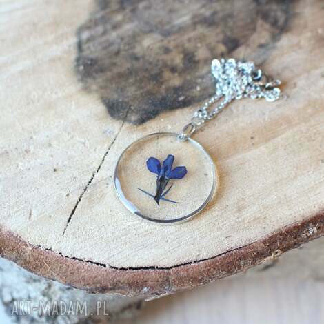 Naszyjnik z żywicy Samotna Lobelia Eko Craft