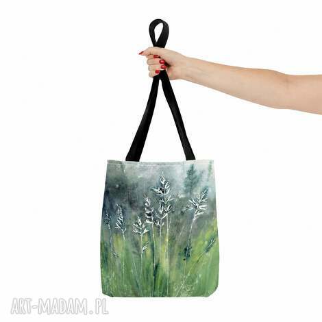Torba na ramię Trawy z łąki - wodoodporna Codura, A4, fullprint