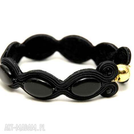 Bransoletka sutasz z onyksami - elegancka biżuteria handmade