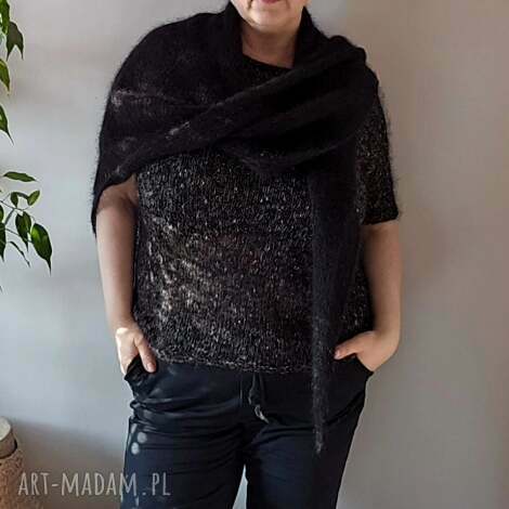 sweter z krótkim rękawem, bluzka, na prezent, drutach, elegancka