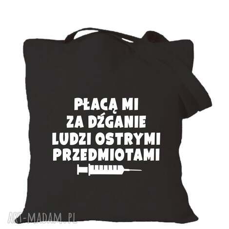 Torba bawełniana z nadrukiem dla pielęgniarki - prezent dla oddziałowej i położnej