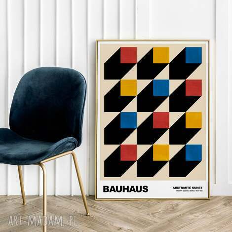 Plakat Bauhaus v2 50x70 cm - kolorowy, nowoczesny do salonu