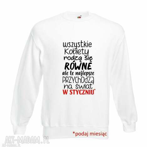 bluza z nadrukiem dla solenizanta, urodzinowa, rocznica, data, rok, lata