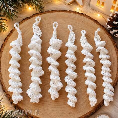 Świderki na szydełku - ozdoby choinkowe handmade