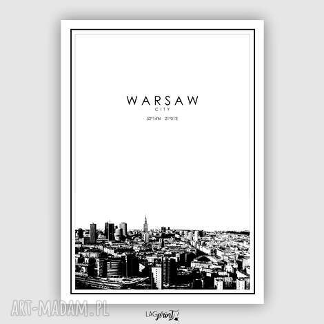 iii panorama warszawy plakat A3 / poster warsaw, grafika, prezent