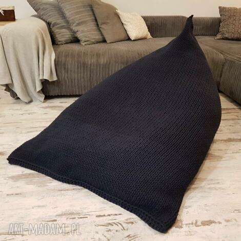 bean bag 50x80cm, puf xxl, pufa, dziergana pufa szydełkowa