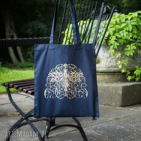 ręcznie malowana bawełniana torba ważka, elegancki prezent, upominek dla mamy