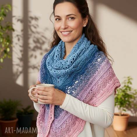 ulotnesploty ręcznie robiona chusta dzika orchidea - miękkość kaszmiru w twojej