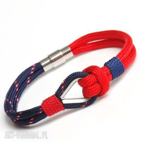 bransoletka z kauszą - ręcznie robiona w marynistycznym stylu, wyjątkowy