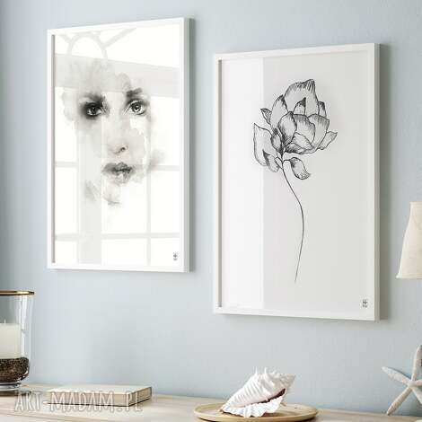 Zestaw plakatów 50x70 cm Kobieta i kwiat (81) - 2 szt.