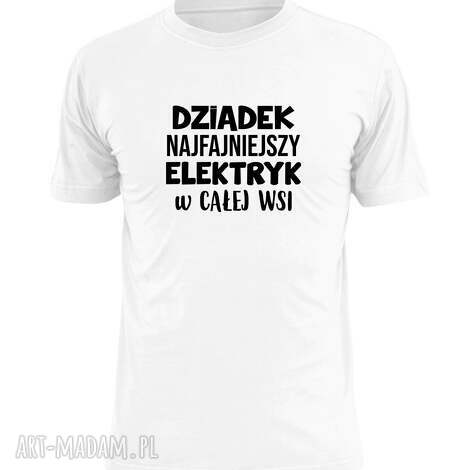 Koszulka dla Dziadka z Nadrukiem - Świąteczny Prezent Najlepszy Dziadek - 100% bawełna