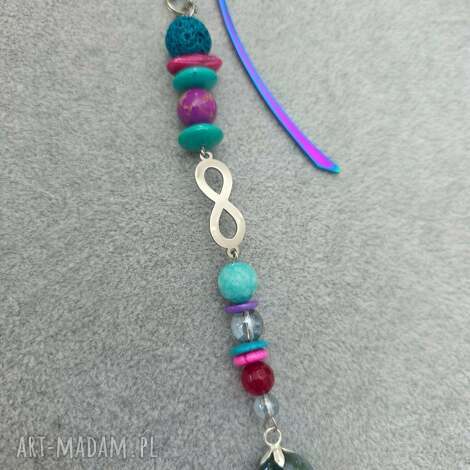 Zakładka do książki z agatem mszystym - handmade