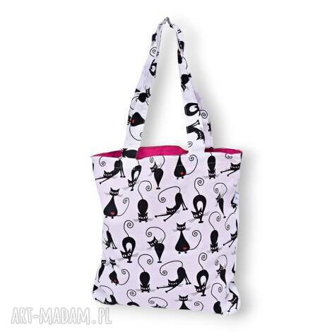 torba na zakupy koty shopperka ekologiczna zakupowa ramię eko siatka