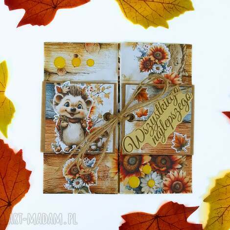 niekończąca się kartka jesienna na urodziny - jesienne klimaty, kartka