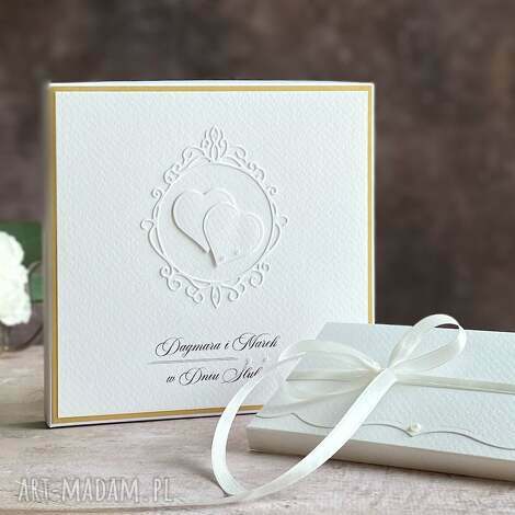 Eleganckie pudełko na pieniądze dla młodej pary WP 132A - personalizowane życzenia