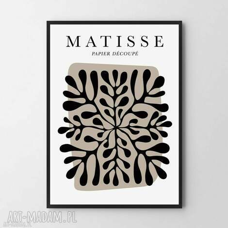 plakat obraz matisse leaves B2 - 50x70 cm do salonu, grafika, ozdoba