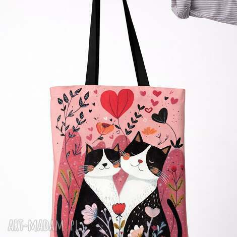 torba zakochane koty, zakupy kotki torebka na ramię