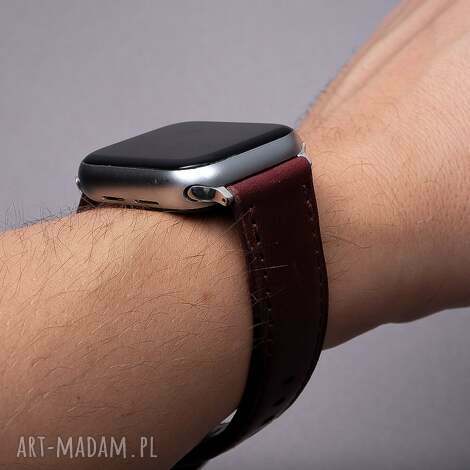 pasek do zegarka apple watchz włoskiej skóry buttero - kolor bordowy