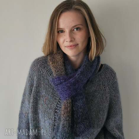 szalik print drutach, szyję, prezent