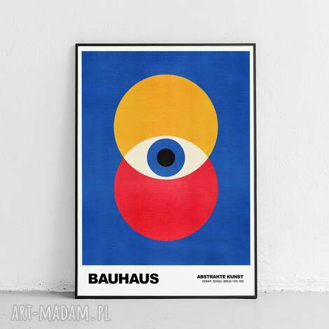 plakat bauhaus niebieski - format 61x91 cm prezent