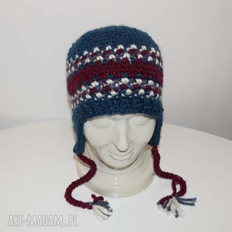 moja czapka - lubię ciepełko - czapka na szydełku, rękodzieło