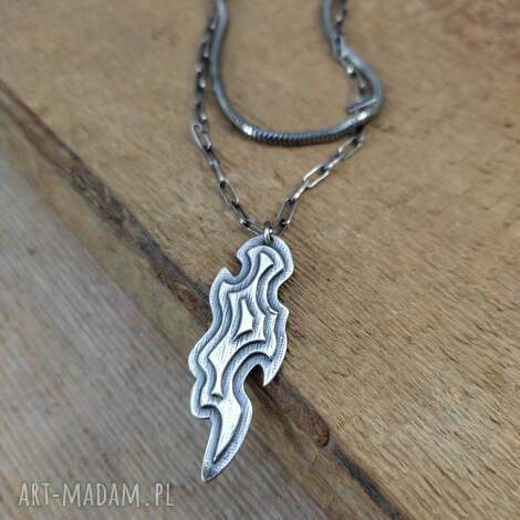 Wisiorek Lightning II - srebro 925 oksydowane