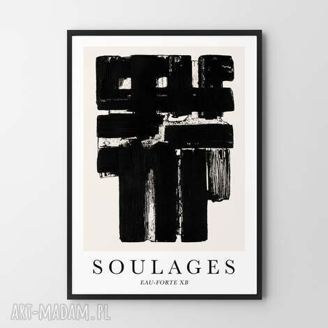 hogstudio plakat soulages eau - forte xb format a4