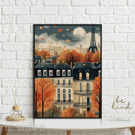 Plakat Jesień w Paryżu 40x50 cm - kolorowy Hogstudio (bez ramy)
