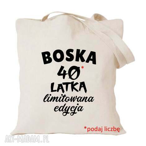 Torba bawełniana z nadrukiem na urodziny - imieniny, rocznicę, prezent