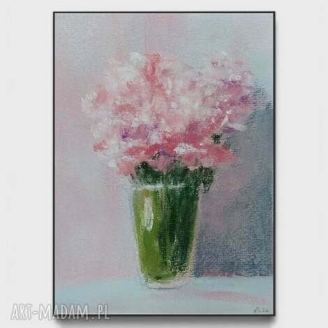 Kwiaty - rysunek pastelami suchymi 18x24 cm Paulina Lebida