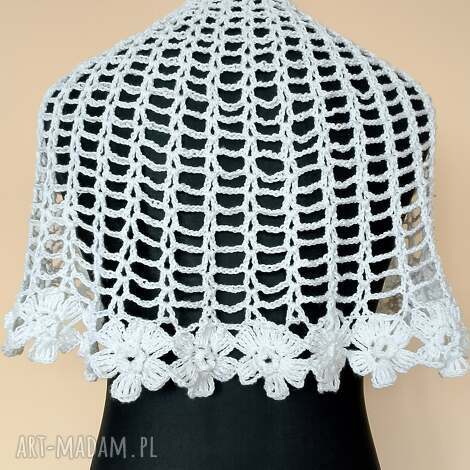 pelerynka komunijna w kwiaty jedwabiem i kaszmirem narzutka komunia, bolerko