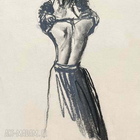 Cue - autorski szkic kobiecy 29,5 x 40 cm
