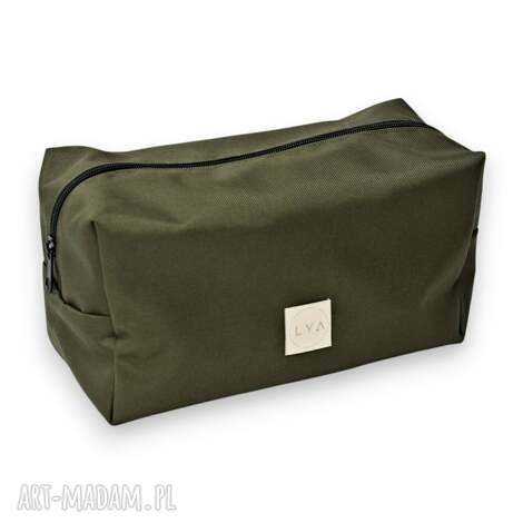 Kosmetyczka męska wodoodporna khaki - duży kuferek podróżny